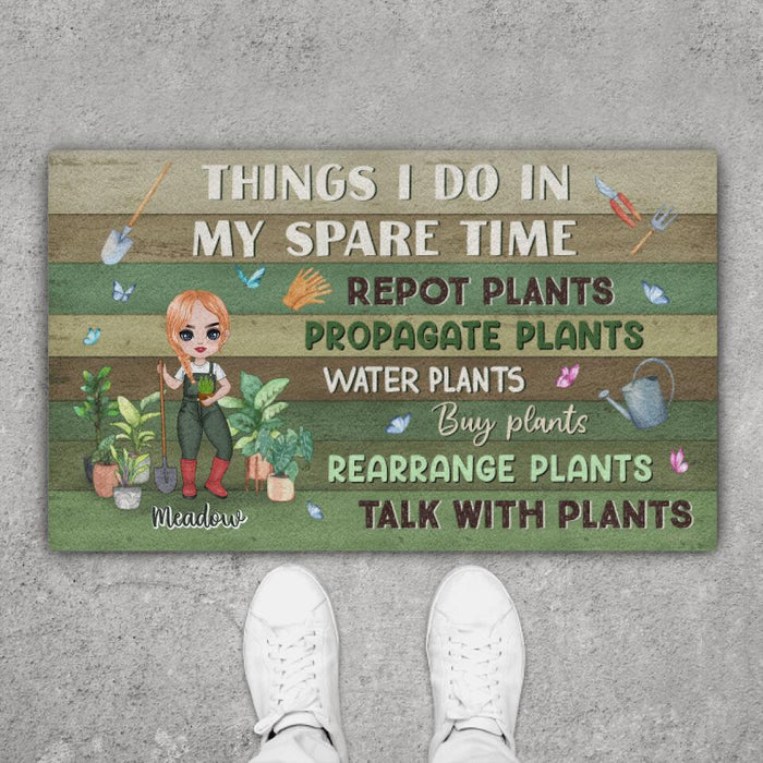 Things I Do in My Spare Time - Gardener Personalized Gifts Custom Doormat for Him or Her