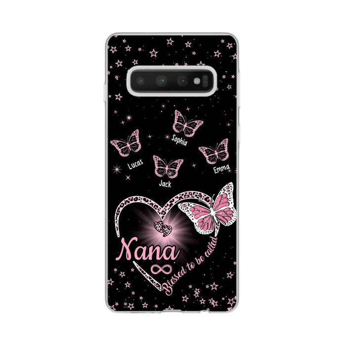 Blessed to Be Called Grandma - Personalized Gifts Custom Butterfly Phone Case for Grandma, Butterfly Lovers
