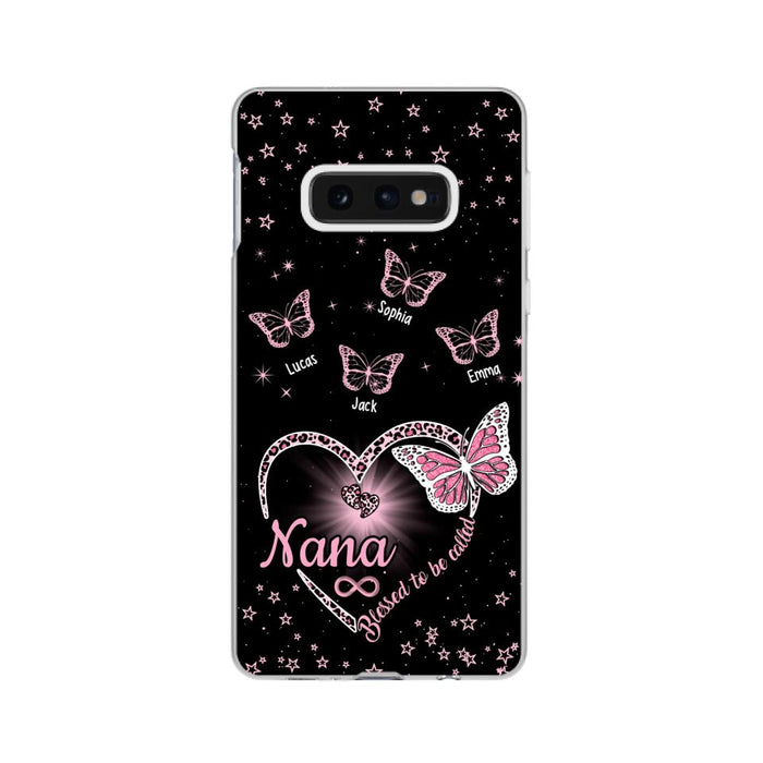 Blessed to Be Called Grandma - Personalized Gifts Custom Butterfly Phone Case for Grandma, Butterfly Lovers