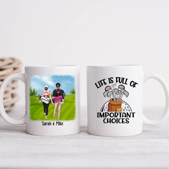 Golf Partners For Life - Personalized Mug For Golf Couples, Golf Lovers, Golfers