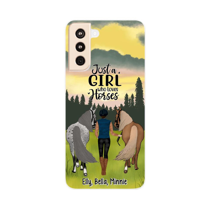 Just A Girl Who Loves Horse - Personalized Phone Case For Her, Him, Horse Lovers