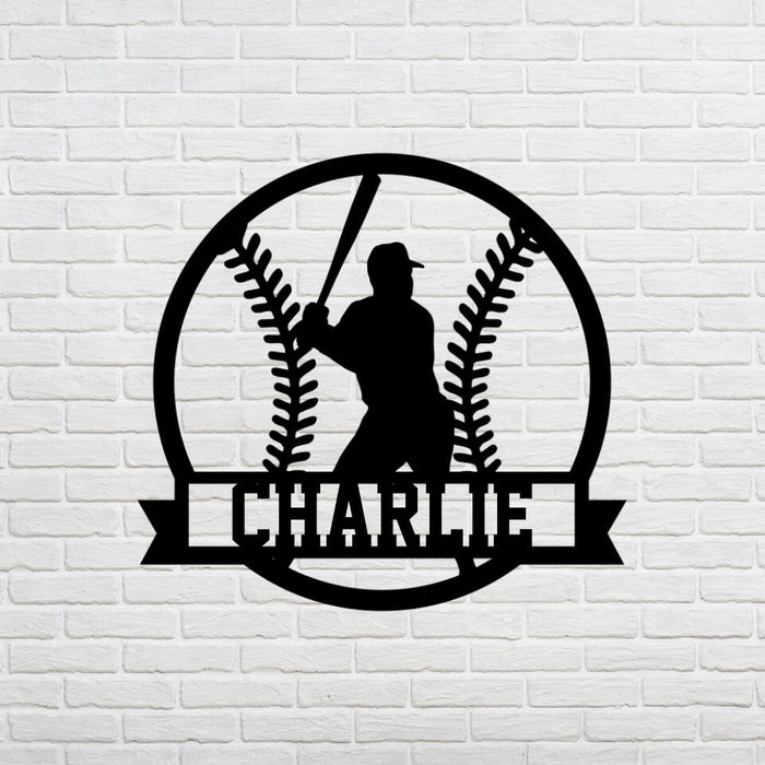 Custom Name Welcome To The Homebase Metal Sign, Charlie - Personalized Metal Sign Baseball Lovers