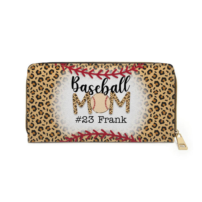 Custom Baseball Purse with Name - Personalized Wallet Gifts for Baseball Mom, Baseball Lovers