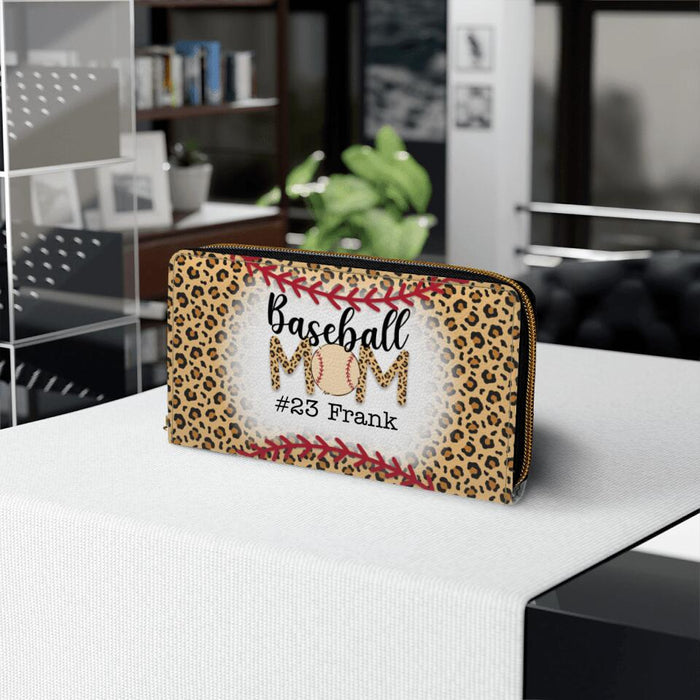 Custom Baseball Purse with Name - Personalized Wallet Gifts for Baseball Mom, Baseball Lovers