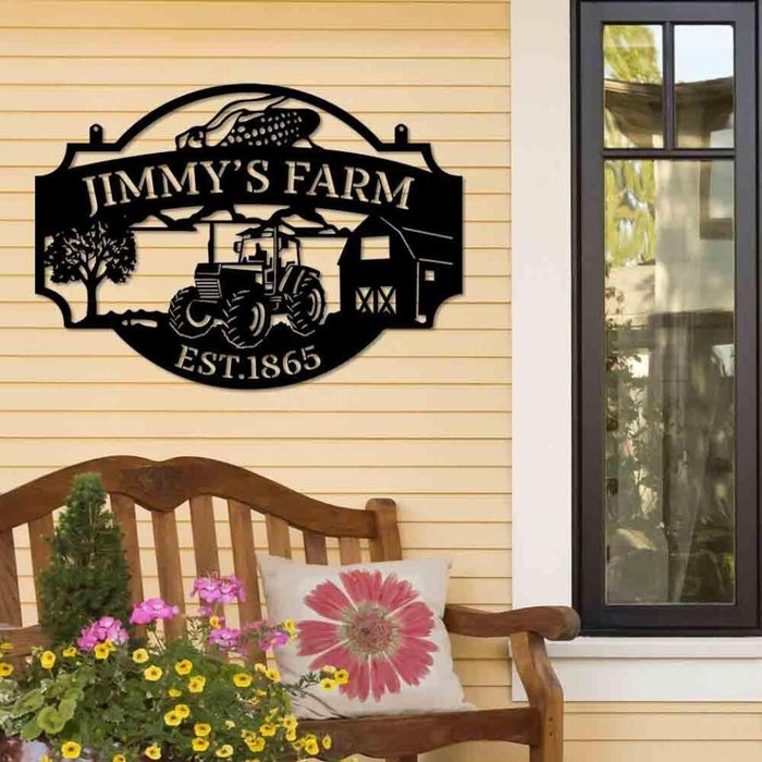 Family Farm Custom Name - Personalized Metal Sign Farming