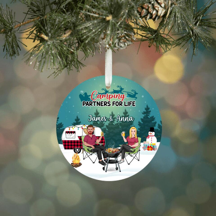 Camping Partners for Life - Personalized Ornament for Couples, Camping