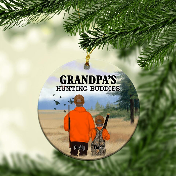 Grandpa's Hunting Buddies - Personalized Gifts Custom Hunters Ornament for Kids for Dad, Hunters