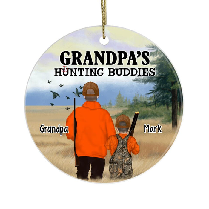 Grandpa's Hunting Buddies - Christmas Personalized Gifts Custom Hunters Ornament for Grandpa, Hunters