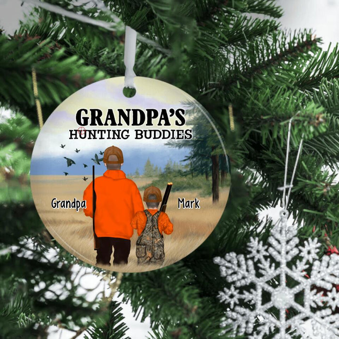 Grandpa's Hunting Buddies - Christmas Personalized Gifts Custom Hunters Ornament for Grandpa, Hunters