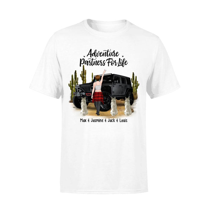 Adventure Partners For Life - Personalized Shirt For Adventure Girl, Dogs and Car Lovers