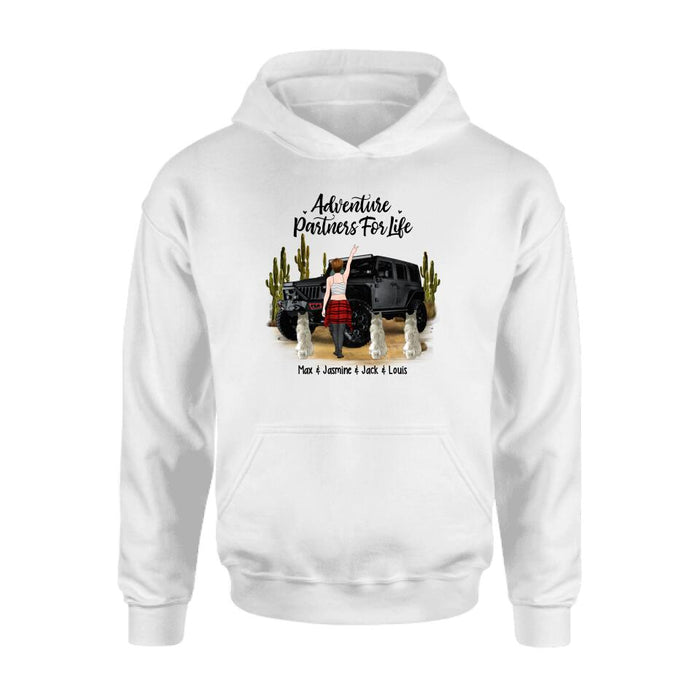 Adventure Partners For Life - Personalized Shirt For Adventure Girl, Dogs and Car Lovers