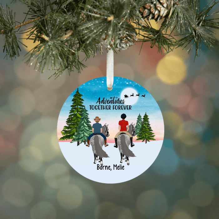 Adventures Together Forever - Personalized Ornament, Horse Riding With Kids, Christmas Gift For Horse Lovers