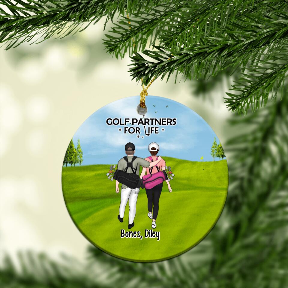 Golf Partners For Life Personalized Ornament, Gifts For Golf Lovers