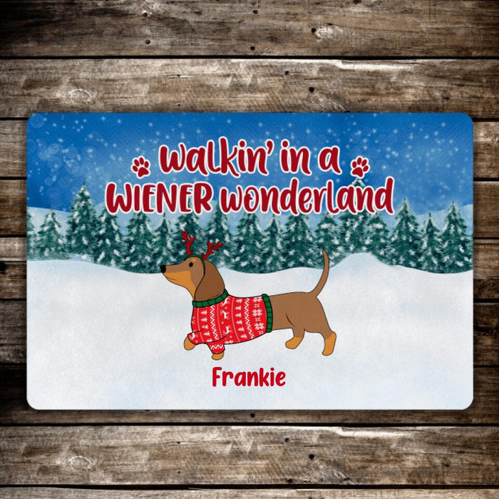 Walkin' in a Wiener Wonderland Christmas Personalized Gifts