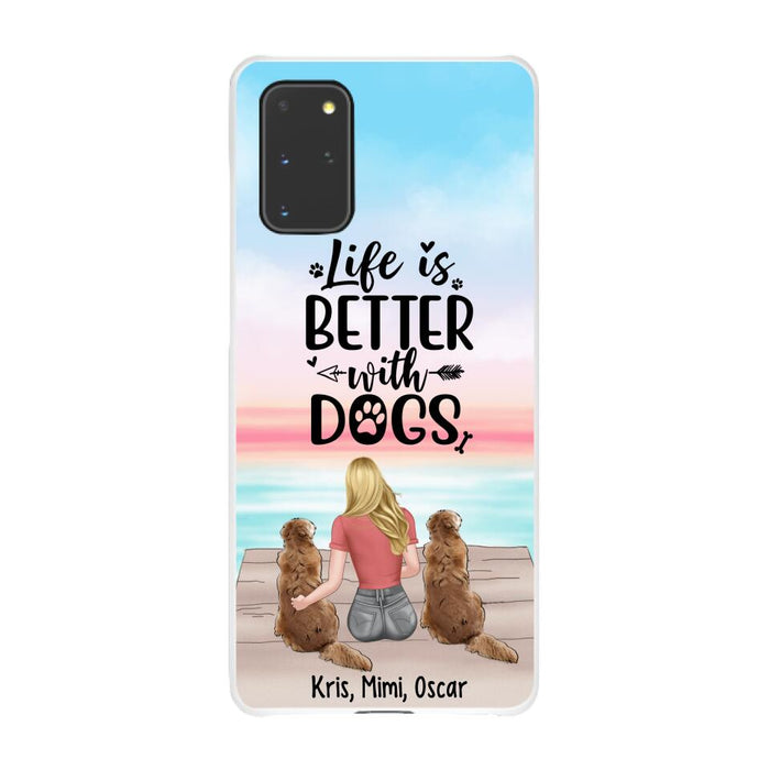Life Is Better with Dogs - Personalized Gifts for Custom Dog Phone Case for Dog Mom, Dog Lovers