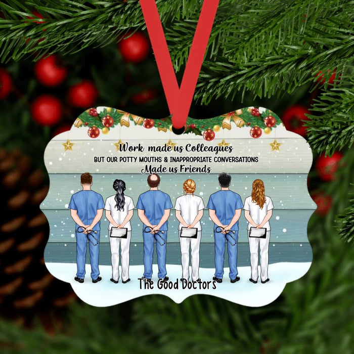 Personalized Ornament, Up To 6 People, Doctor Team, Work Made Us Colleagues, Christmas Gift For Doctors, Family And Friends