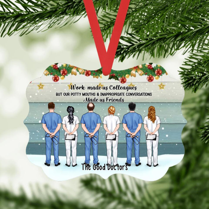 Personalized Ornament, Up To 6 People, Doctor Team, Work Made Us Colleagues, Christmas Gift For Doctors, Family And Friends