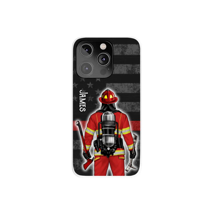 Firefighter Man Woman - Personalized Phone Case For Him, Her, Firefighter