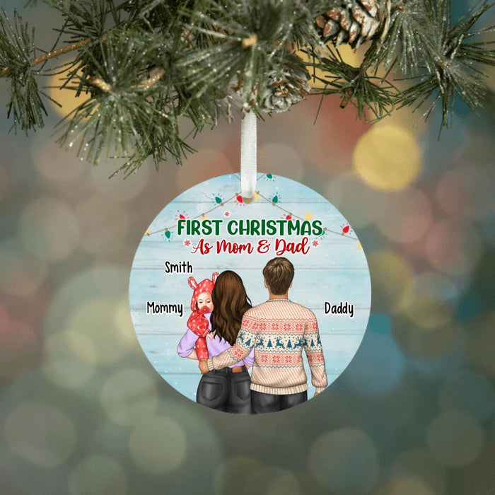 Wife To Mom Est Personalized Photo Ceramic Ornament, New Mom Christmas Gifts,  First Time Mom Ornament 2023 - Best Personalized Gifts For Everyone