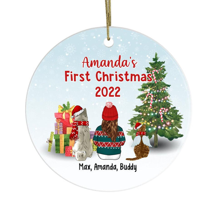 Personalized Ornament, Up To 2 Pets, Baby's First Christmas, Kid With Pets, Christmas Gift For Family, Dog Lovers, Cat Lovers