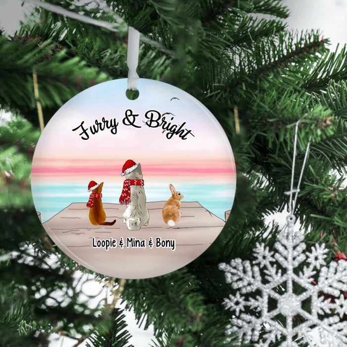 Furry and Bright Dog Cat Rabbit - Personalized Ornament, Custom Christmas Gift For Dog, Cat, Rabbit Owners, Pet Lovers