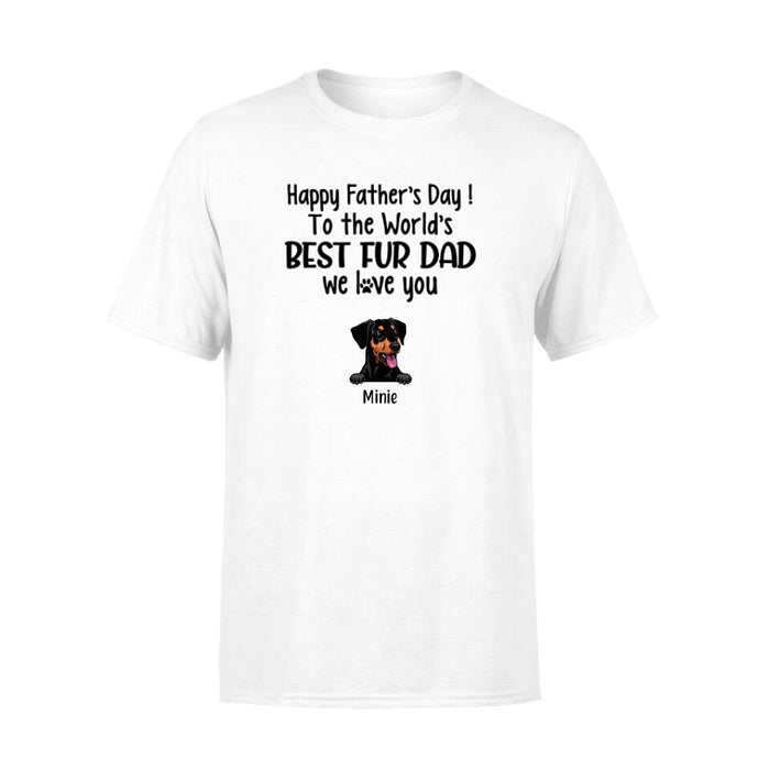 Best Fur Dad We Love You - Personalized Gifts Custom Dog Shirt for Dog Dad, Dog Lovers