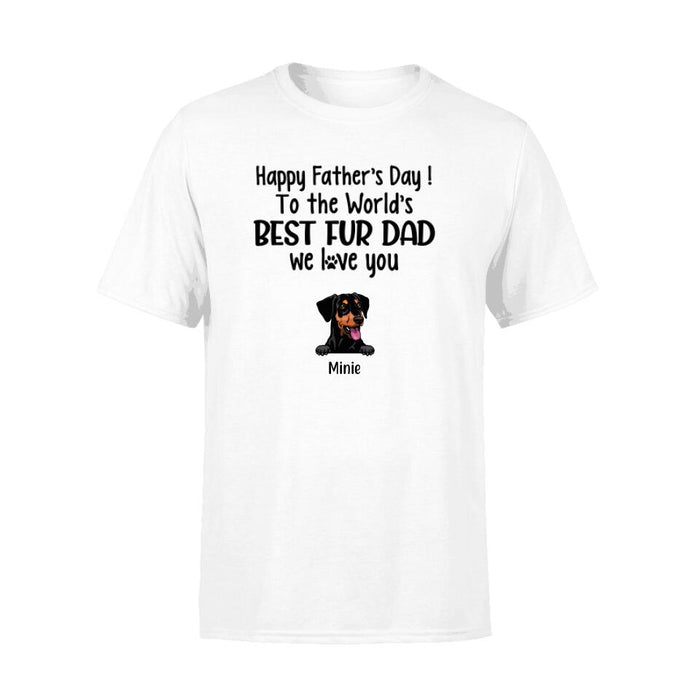 Best Fur Dad We Love You - Personalized Gifts Custom Dog Shirt for Dog Dad, Dog Lovers