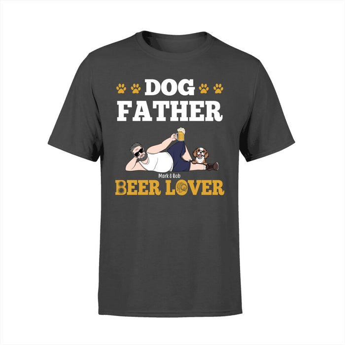 Dog Father Beer Lover - Personalized Gifts Custom Dog Canvas for Dog Dad, Dog Lovers