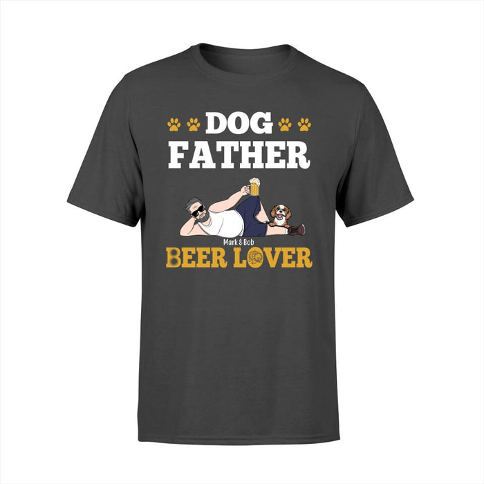 Dog Father Beer Lover - Personalized Gifts Custom Dog Canvas for Dog Dad, Dog Lovers