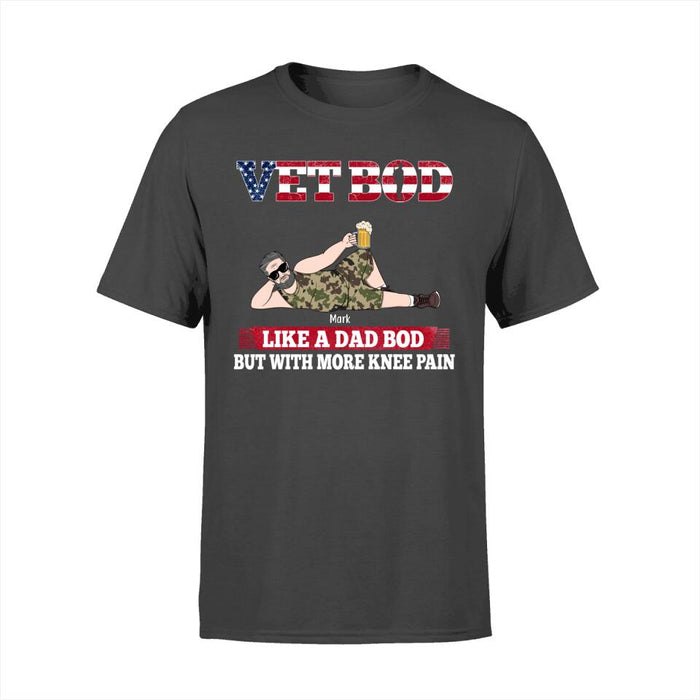 Like a Dad - Personalized Gifts Custom Army Veteran Shirt for Dad, Army Veteran