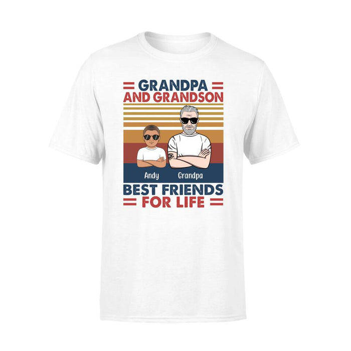 Best Friends for Life - Personalized Gifts Custom Shirt for Grandparents