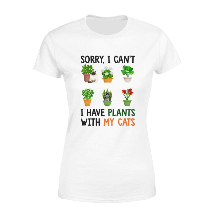 Personalized T-shirt, I Have Plants With My Cats, Gift for Cat Lover, Plants Lovers