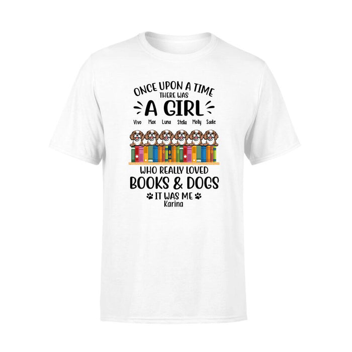 Personalized Shirt, A Girl Really Loved Books And Dogs, Gift For Book Lovers And Dog Lovers