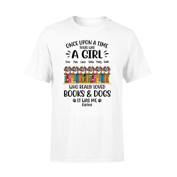 Personalized Shirt, A Girl Really Loved Books And Dogs, Gift For Book Lovers And Dog Lovers