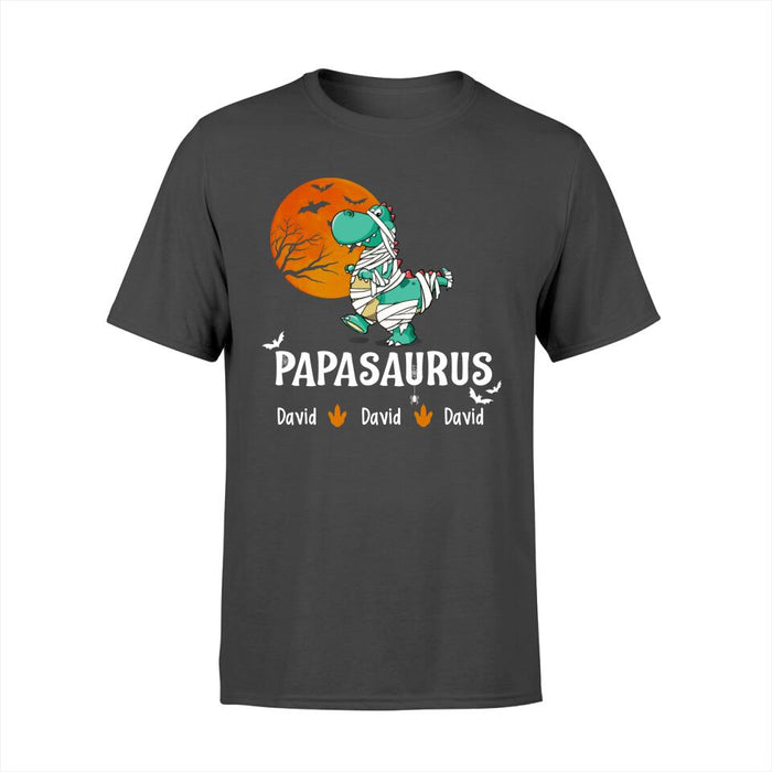 Papasaurus - Halloween Personalized Gifts Custom Family Shirt For Dad, Family Gifts