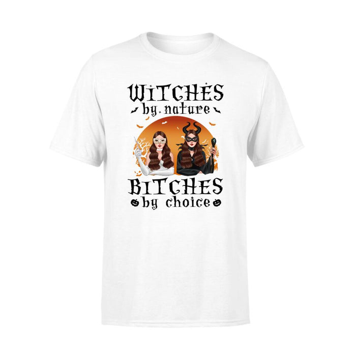 Personalized Shirt, Witches By Nature Bitches By Choice, Halloween Gifts For Sisters, Gifts For Best Friends