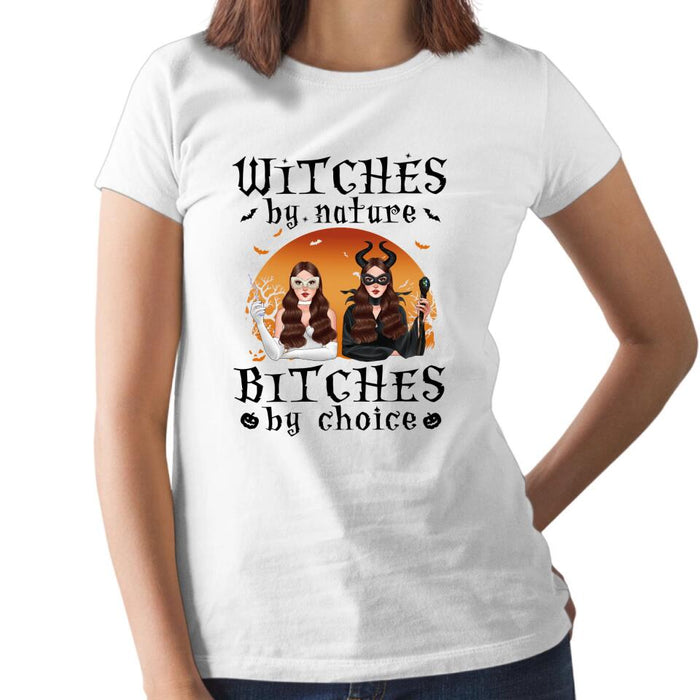 Personalized Shirt, Witches By Nature Bitches By Choice, Halloween Gifts For Sisters, Gifts For Best Friends