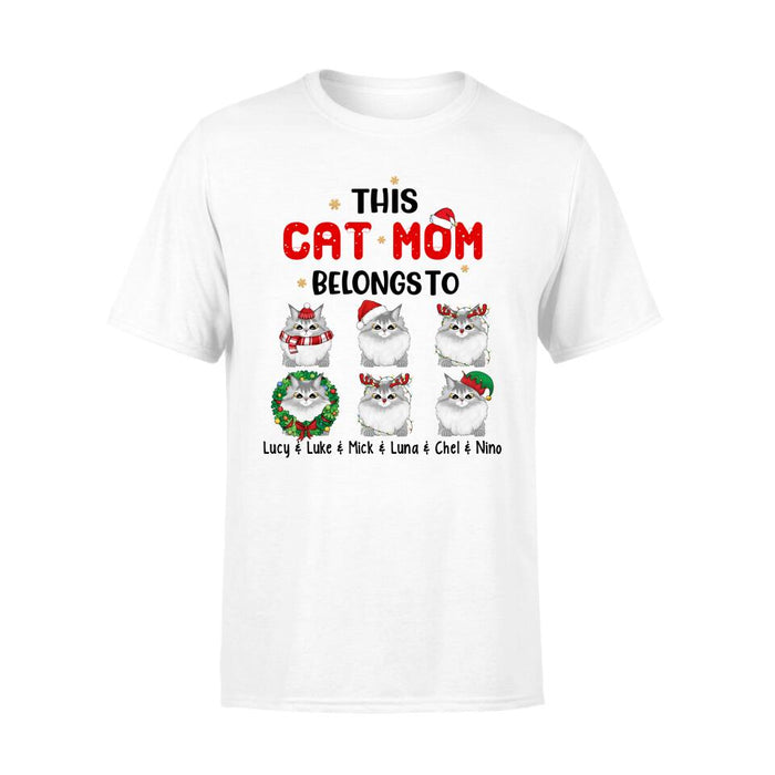 This Cat Mom Belongs To - Christmas Personalized Gifts Custom Cat Shirt For Cat Mom, Cat Lovers