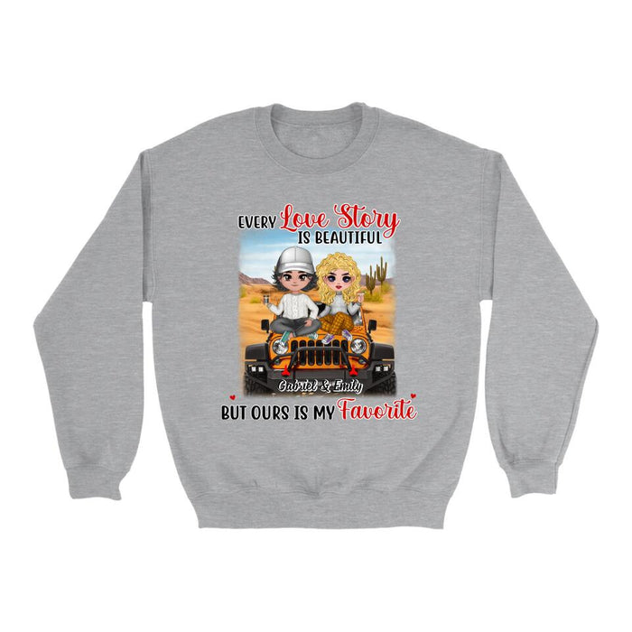 Every Love Story Is Beautiful - Personalized Shirt For Couples, Off-Road Lovers, Valentine's Day