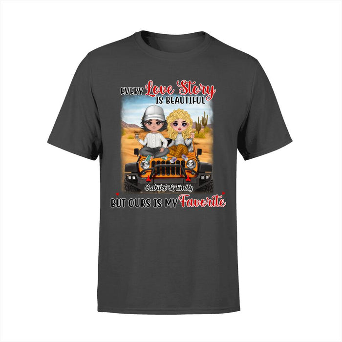 Every Love Story Is Beautiful - Personalized Shirt For Couples, Off-Road Lovers, Valentine's Day