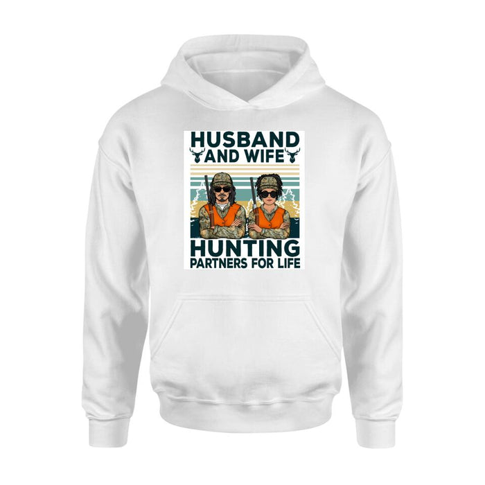 Husband And Wife - Personalized Gifts Custom Hunting Shirt For Couples, Hunting Lovers
