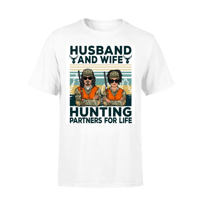 Husband And Wife - Personalized Gifts Custom Hunting Shirt For Couples, Hunting Lovers