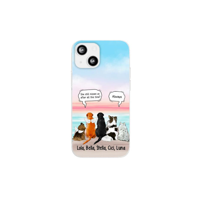 Up to 5 Dogs in Conversation - Personalized Gifts Custom Memorial Phone Case for Dog Mom, Memorial Gifts