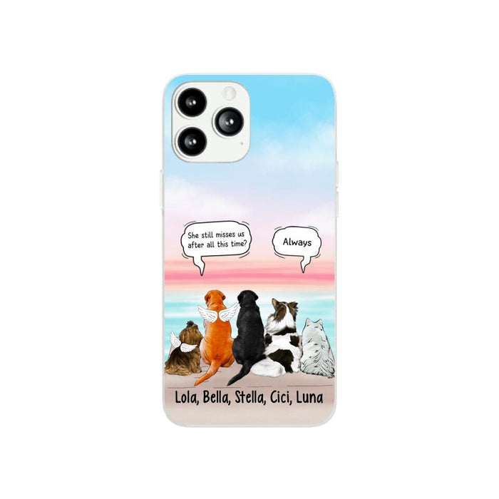 Up to 5 Dogs in Conversation - Personalized Gifts Custom Memorial Phone Case for Dog Mom, Memorial Gifts