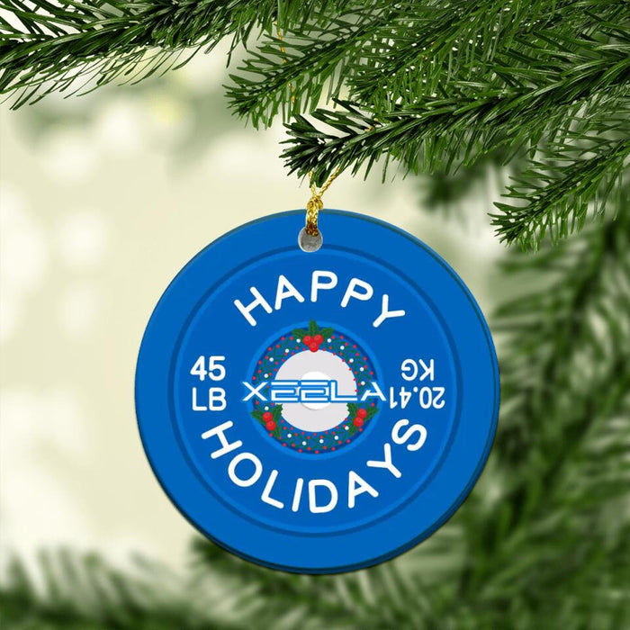 Hyturtle Personalized Weightlifting 2D Flat Ornament - Weightlifting