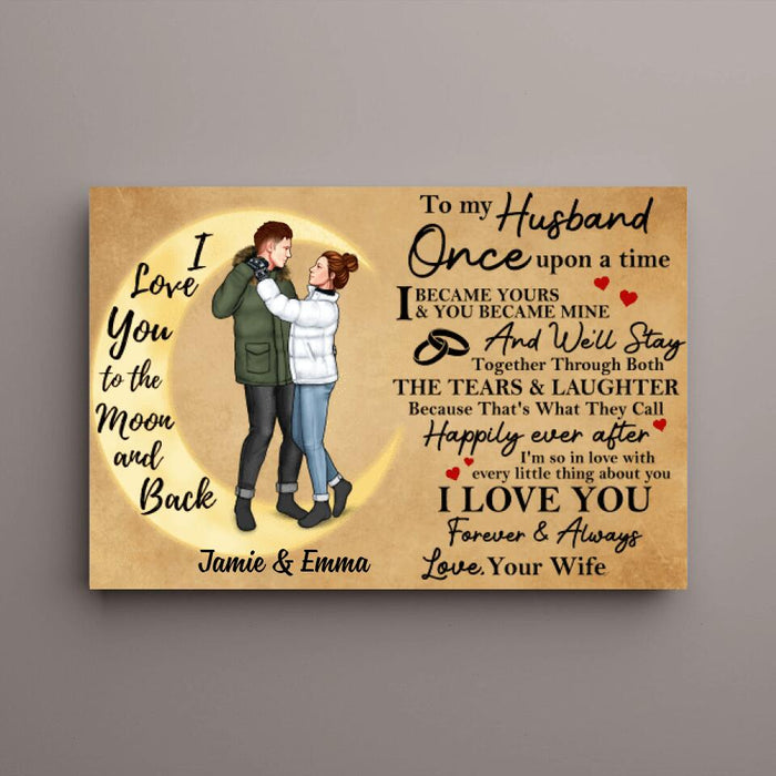 To My Husband - Personalized Gifts Custom Canvas for Him for Couples for Him