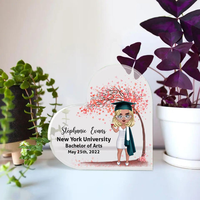 Graduation Gifts for Her - Personalized Acrylic Plaque Graduation Gifts for Daughter, Sister, Girlfriend
