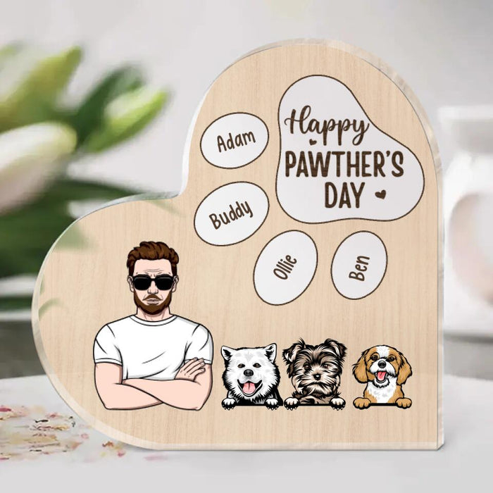 Happy Pawther's Day - Personalized Gifts for Dog Lovers - Custom Acrylic Plaque for Dog Dad