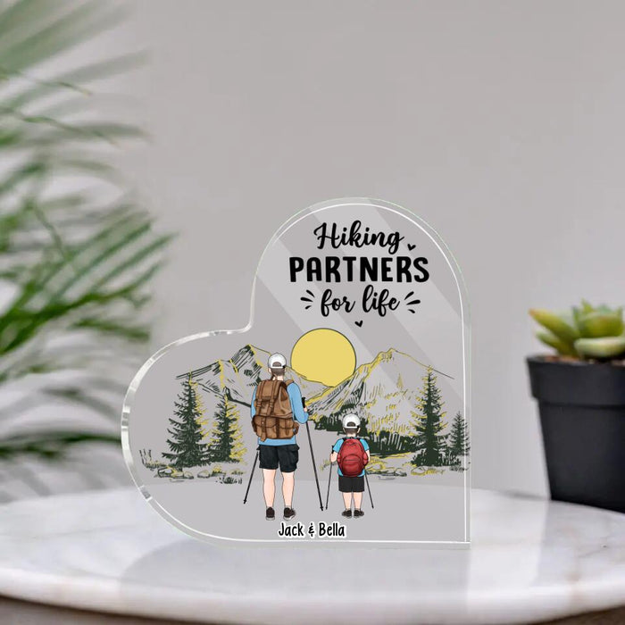 Hiking Partners For Life - Personalized Acrylic Plaque For Her, Him, For Son, Daughter, Hiking