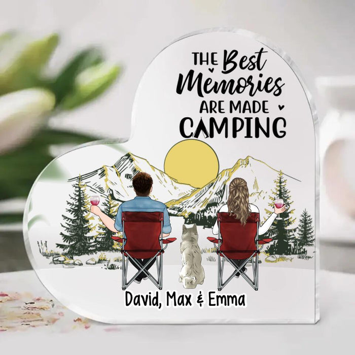 The Best Memories Are Made Camping - Personalized Acrylic Plaque For Her, Him, Family, Couples, Dog Lovers